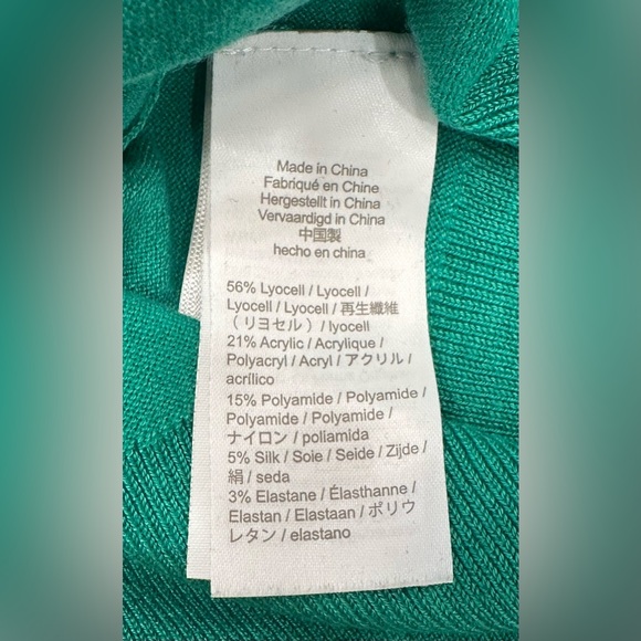 J.Crew Mockneck Silk-Blend Sweater with Ribbed Trim - Bright Alpine - Picture 9 of 11